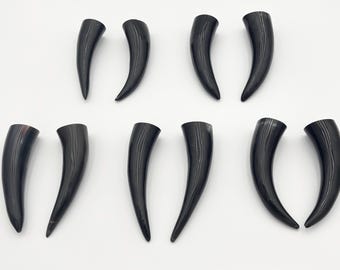 雄牛の角 雄牛の角（1本のみ）黒色火薬や西洋装飾、工芸品に使用できる天然牛角