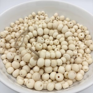 1/4lb White Bone Beads, 10mm-15mm, Round Bone Beads, Carved Bone Beads, Raw Bone Beads, Natural Bone Beads, Imperfect Bone Beads, Buffalo