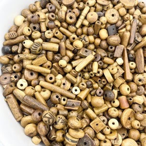 1/4lb Tea Dyed Bone Beads, Bone Bead Mix, Round Bone Beads, Carved Bone Beads, Antiqued Bone Beads, Natural Bone Beads, Imperfect Bone Beads