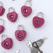 10pc Rose Pink Heart Locks, Heart Padlocks, Mini Locks, Valentines Day ...