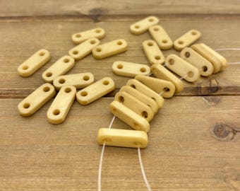 25pc 2 Hole Antiqued Bone Spacer Beads, Bone Spacers, 3/4" Bone Spacers, Bone Spacer Beads, 20mm Bone Beads, Choker Beads, Carved Buffalo