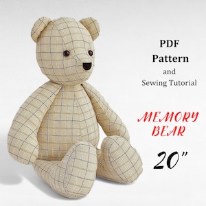 Memory Bear Pattern, Make Teddy Bear, Keepsake Bear Sewing Pattern