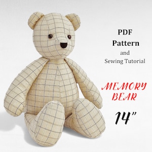 Memory Bear Pattern, Make Teddy Bear, Keepsake Bear Sewing Pattern