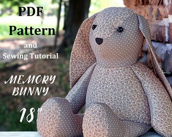 Memory Bear Bunny Pattern, Memory Rabbit, Make Teddy Bear, Memory ...