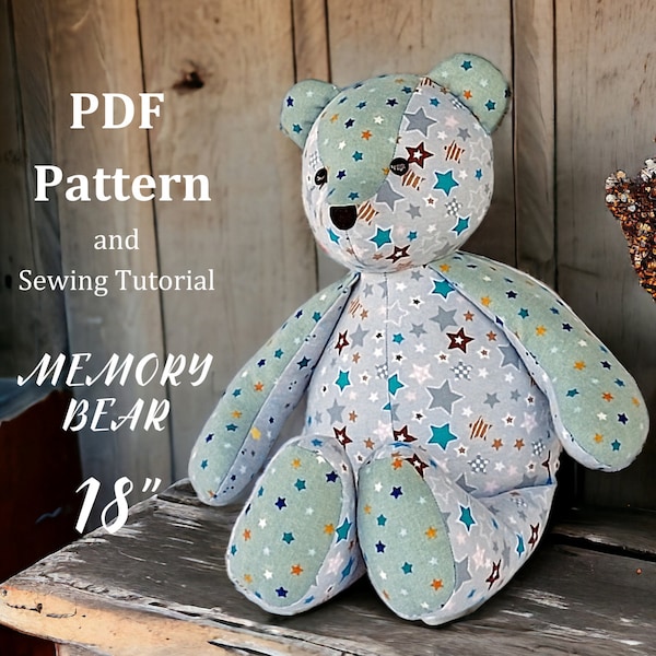 Memory Bear Pattern, Make Teddy Bear, Keepsake Bear Sewing Pattern
