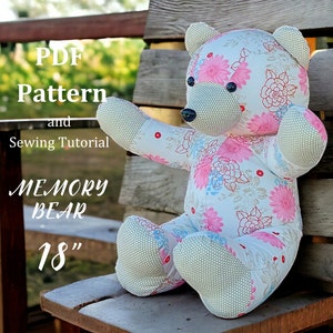 Memory Bear Pattern, Make Teddy Bear, Keepsake Bear Sewing Pattern