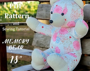 Memory Bear Pattern, Make Teddy Bear, Keepsake Bear Sewing Pattern