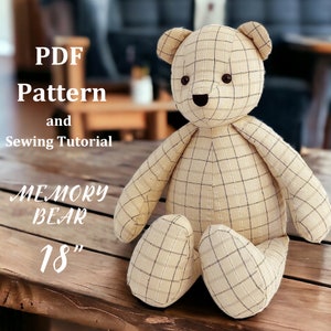 Memory Bear Pattern, Make Teddy Bear, Keepsake Bear Sewing Pattern