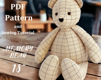 Memory Bear Pattern, Make Teddy Bear, Keepsake Bear Sewing Pattern