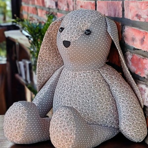 Memory Bunny Pattern, Keepsake Bunny Sewing Pattern, Rabbit Soft Toy ...
