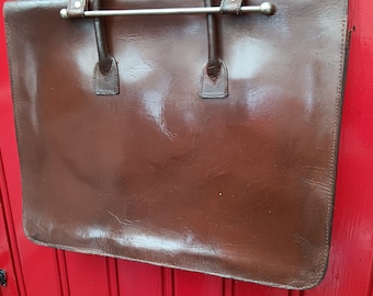 Leather music case .document case laptop case.