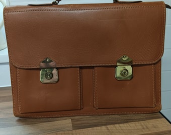 Excellent  quality cowhide leather document case , executive Briefcase.  Laptop bag. English made .