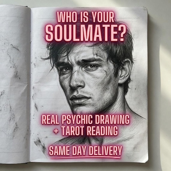Soulmate Drawing Reading Psychic Reading | Soulmate Sketch, Love Energy Portrait, Psychic Connection Insight