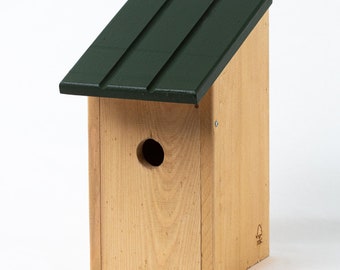 Casa de pájaros / Casa de pájaros hecha a mano / Casa de pájaros de madera / Caja de pájaros / Caja de alimentación de pájaros / Casa de pájaros para el aire libre / Caja de anidación / Casa de pájaros al aire libre