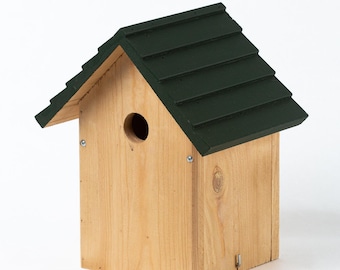 Casa de pájaros / Casa de pájaros hecha a mano / Casa de pájaros de madera / Caja de pájaros / Caja de alimentación de pájaros / Casa de pájaros para el aire libre / Caja de anidación / Casa de pájaros al aire libre