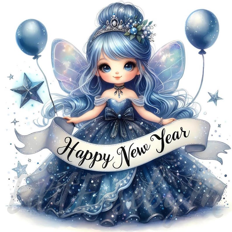 Sparkle Midnight Fairy Clipart 10 Highquality 300 DPI Jpegs Commercial