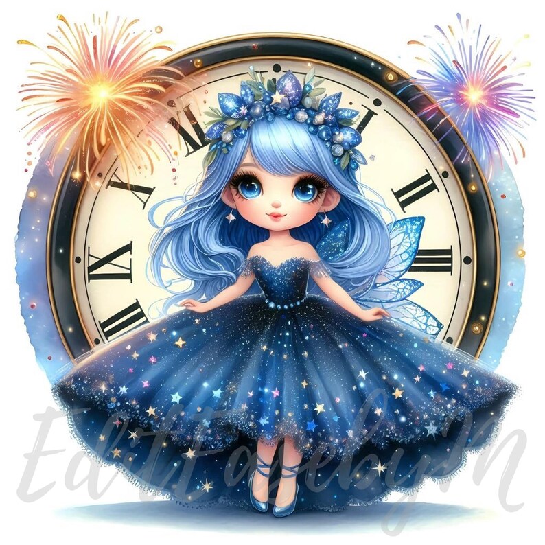 Sparkle Midnight Fairy Clipart 10 Highquality 300 DPI Jpegs Commercial