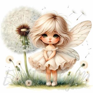 Pixie Drift Pixie Clipart | 10 fichiers JPEG 300 ppp de haute qualité à usage commercial lunatique été jolie fille fée fantaisie printemps décor bois