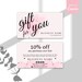 Editable Pink Coupon Card Template Custom Elegant Marketing Card for ...