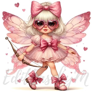 Heart Quirk Fairy Clipart 10 High-quality 300 DPI Jpegs Commercial