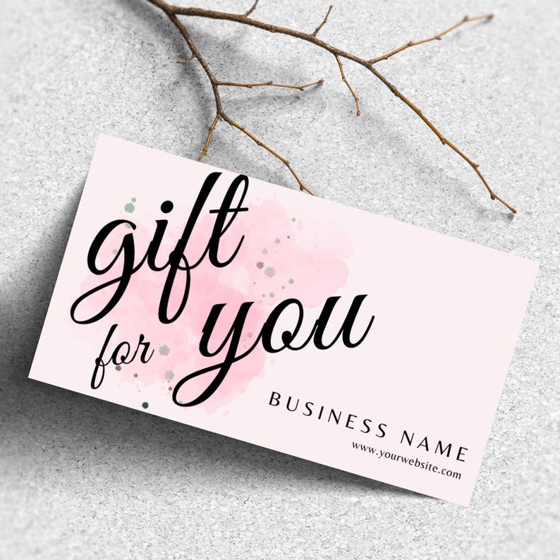 Editable Pink Coupon Card Template Custom Elegant Marketing Card for ...