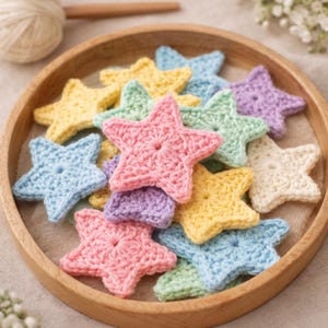 Crochet Star Applique Pattern | Beginner Easy Tutorial (PDF Download)