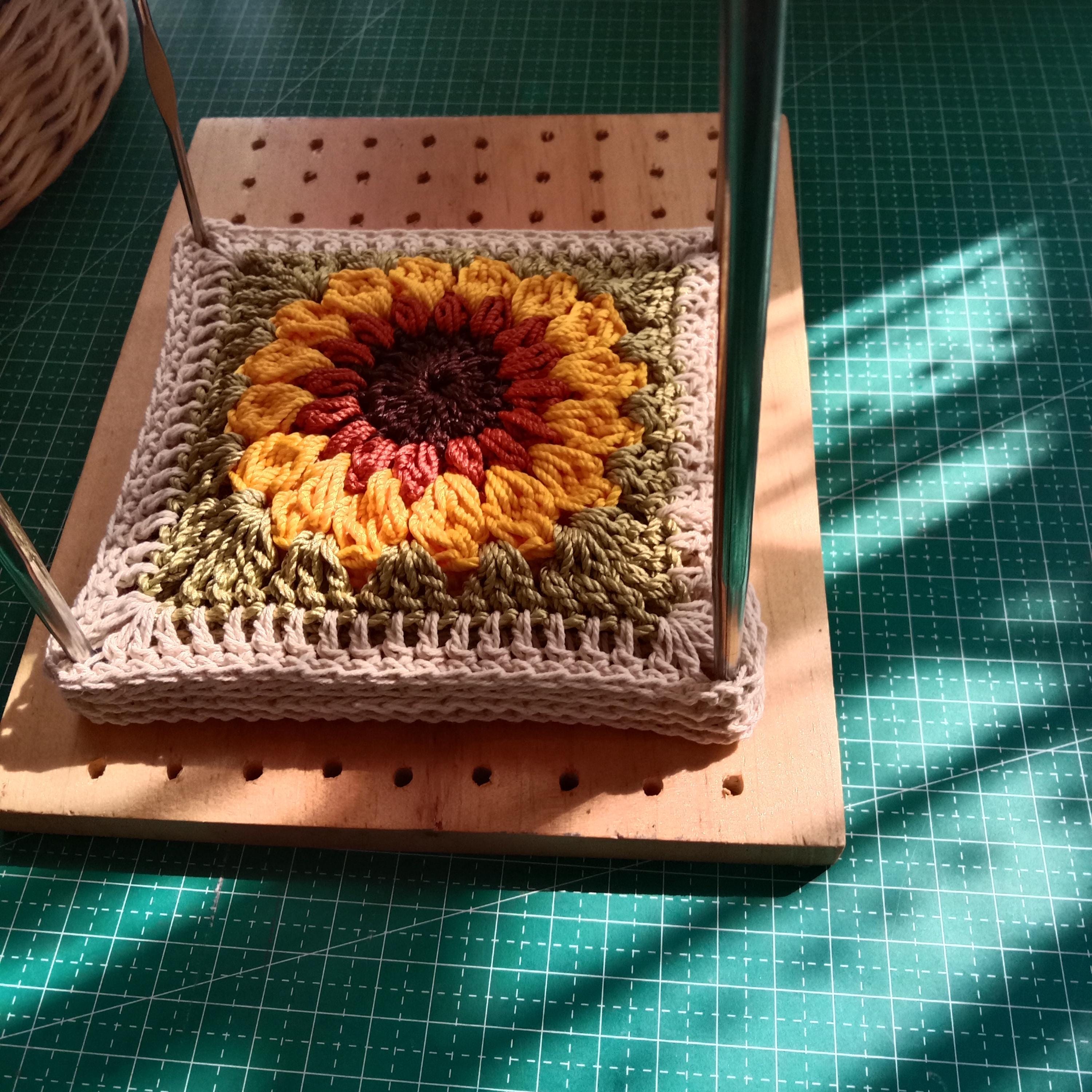 Spk Pattern Sunflower Granny Square Crochet Pattern | Easy Beginner Flower Motif ...