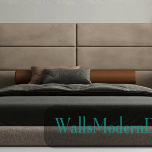 SET 10030 cm Headboard soft panels Upholstered soft bumper, soft wall padding and padded boards, wall cushion, wandkissen, wandpaneele zdjęcie 6