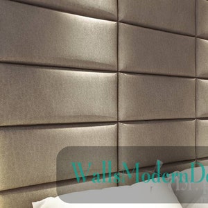 SET 10030 cm Headboard soft panels Upholstered soft bumper, soft wall padding and padded boards, wall cushion, wandkissen, wandpaneele zdjęcie 5