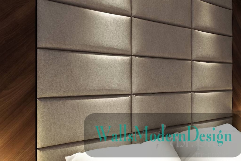 SET 10030 cm Headboard soft panels Upholstered soft bumper, soft wall padding and padded boards, wall cushion, wandkissen, wandpaneele zdjęcie 5