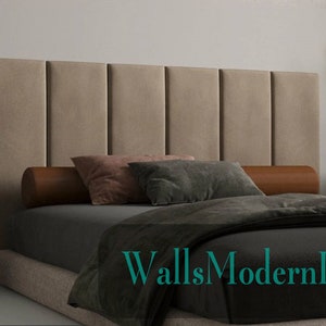 SET 10030 cm Headboard soft panels Upholstered soft bumper, soft wall padding and padded boards, wall cushion, wandkissen, wandpaneele zdjęcie 4