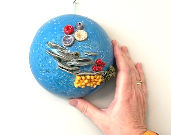 Ceramic Wall Decor – Snorkeling Through the Coral – 15 cm