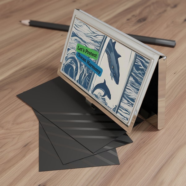 Nature-Inspired Sea Collection Ocean Harmony Business Card Holder | Protect & Promote with Style
