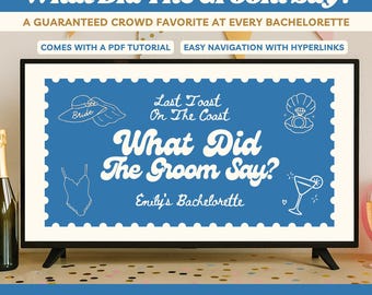 What Did The Groom Say Game Last Toast On The Coast Viral Tiktok Game Coastal Bachelorette Party Beach Themed Bridal Shower Drinking Game