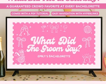 What Did The Groom Say Game, Bachelorette Party Drinking Game, Funny Bridal Shower Trivia, Viral TikTok Girls Night Game, Hen Party Games