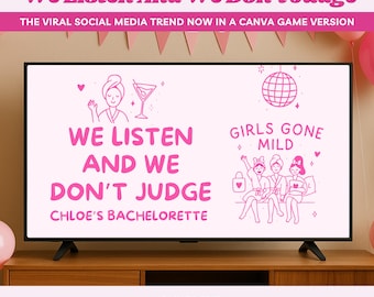 We Listen And We Don't Judge Girls Gone Mild Judge Bachelorette Party Girls Night Party Game Viral Tiktok TrendGame Hen Party Drinking Game