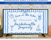 Lake Bachelorette Trivia Game Canva Editable Game Template Hen Party Drinking Games Fun Bridal Shower Game Love On The Lake