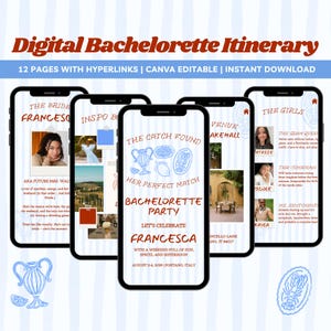 Bachelorette Itinerary Template Mobile She&#39;s A Catch Bach Weekend Planner Found Her Lobster Invite Template Canva Editable Coastal Hen Party