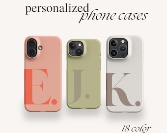 Initials Phone Case Personalized Phone Cases iPhone Case Samsung Case Custom Phone Case Cute Phone Case Modern Design Phone Cover