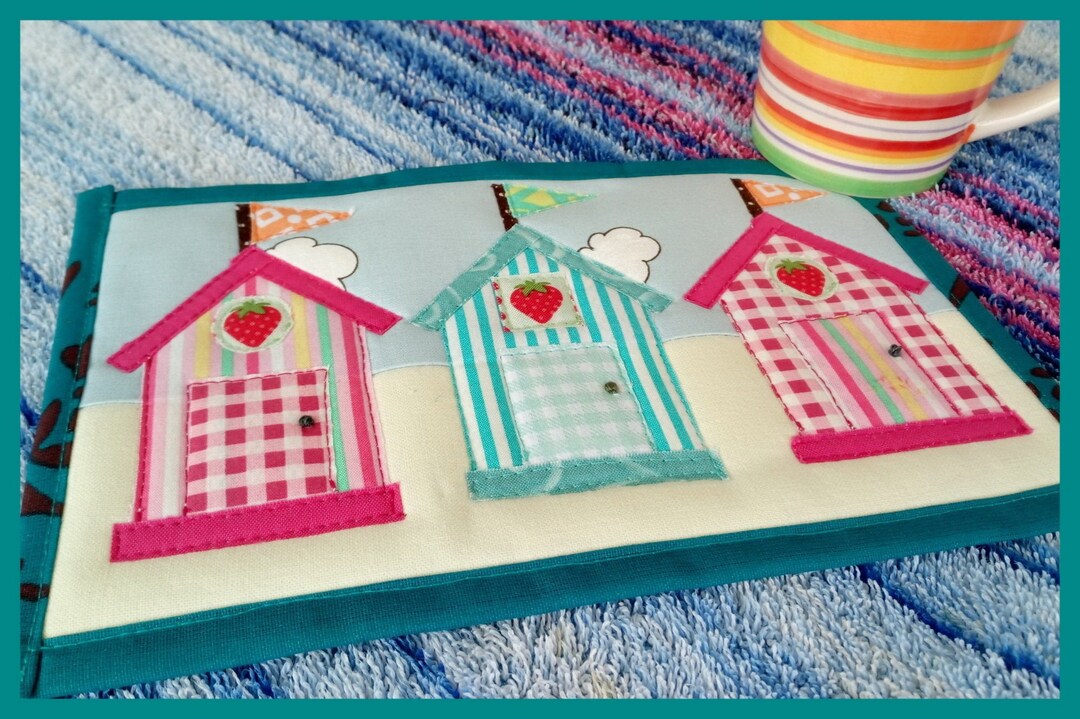 Beach Huts Mug Rug PDF for Applique, Sewing and Quilting Etsy