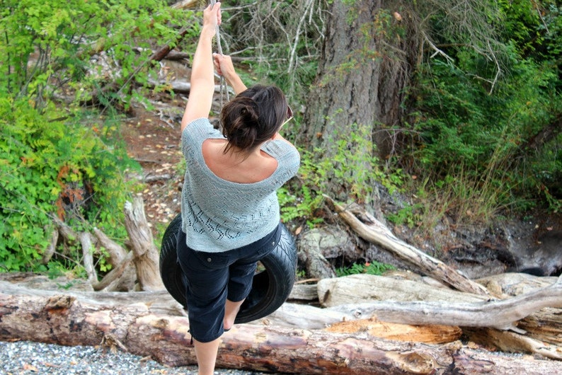 PDF pattern  lace knitting pattern  knit shirt pattern  image 3