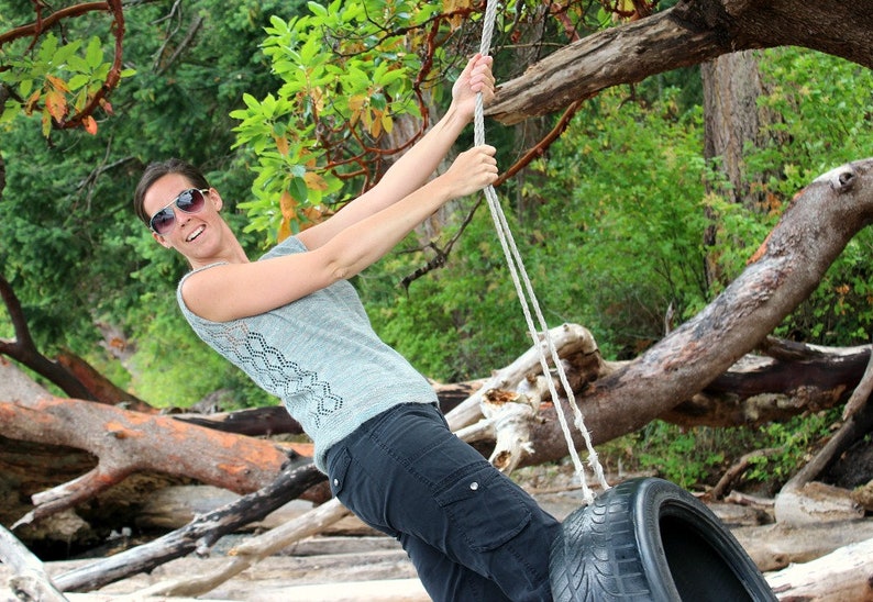 PDF pattern  lace knitting pattern  knit shirt pattern  image 1