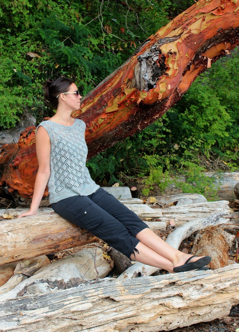 PDF pattern  lace knitting pattern  knit shirt pattern  image 4