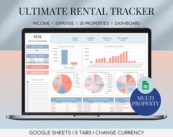 Airbnb Template Bookkeeping Income Expense Spreadsheet Multi Property Google Sheets Airbnb Host Vacation Short Term Rental Tracker Vrbo