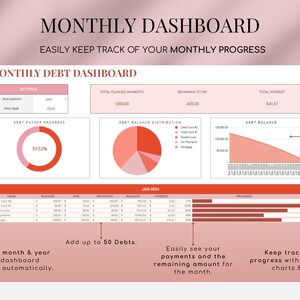 Debt Payoff Tracker Google Sheets Snowball Avalanche Custom Method Debt ...