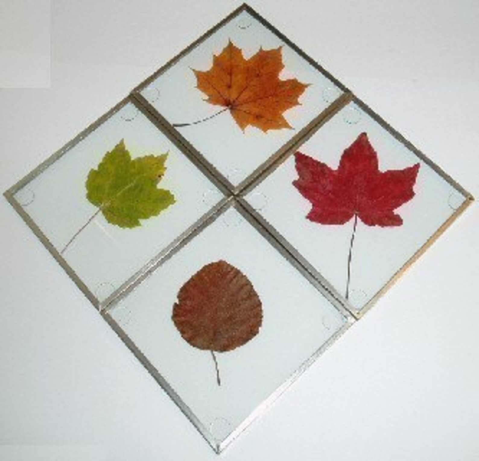 KIT Glass Coaster Making Kit, Silvertone, 4 Coasters, Use W/your