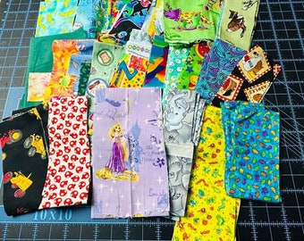 Novelty Cotton Fabric Scraps Bundle Random Widths