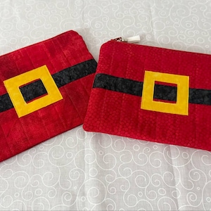 Santa Belt Zipper Pouch