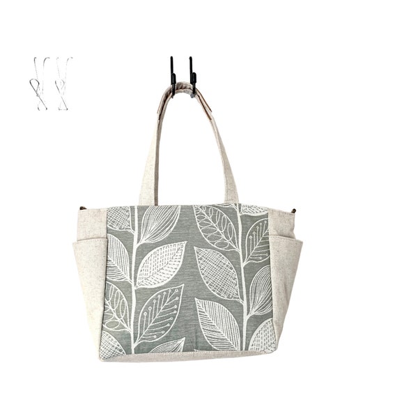 2way tote/messenger bag Green leaf