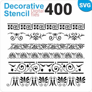 Paquete de 400 plantillas decorativas en formato SVG, archivos para corte láser y patrones para Cricut (descarga digital).